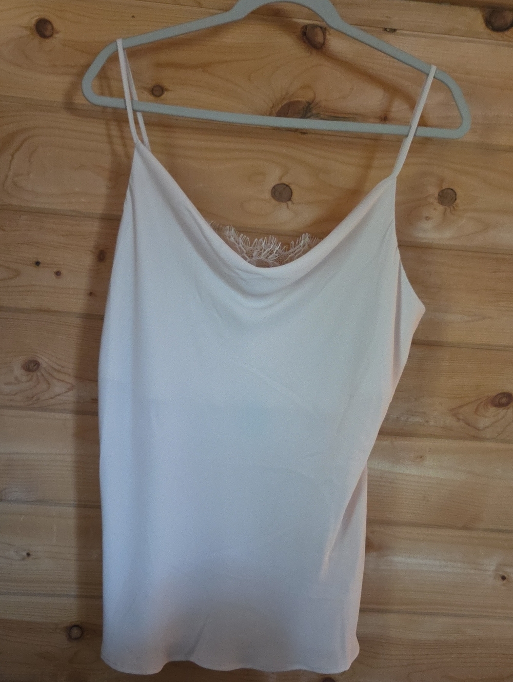 Cowl Neck - Eyelash Lace Tank Top